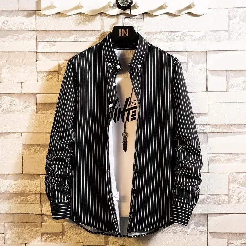 Slim Striped Cardigan Shirt