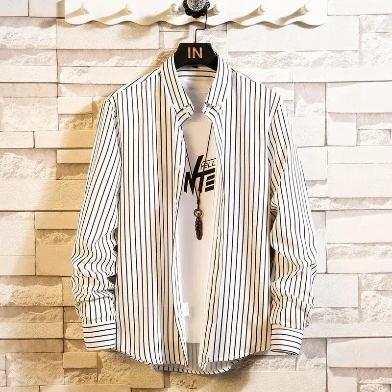 Slim Striped Cardigan Shirt