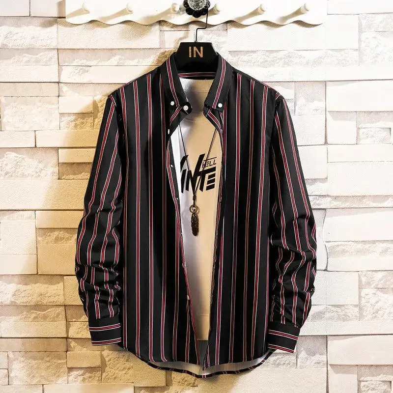 Slim Striped Cardigan Shirt