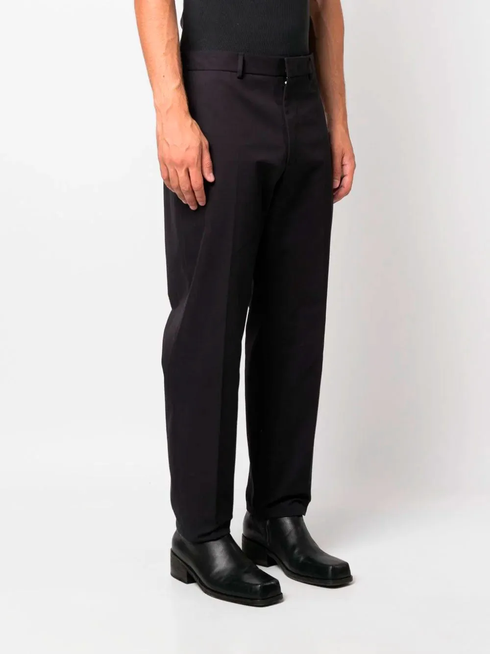 Straight-leg cotton trousers