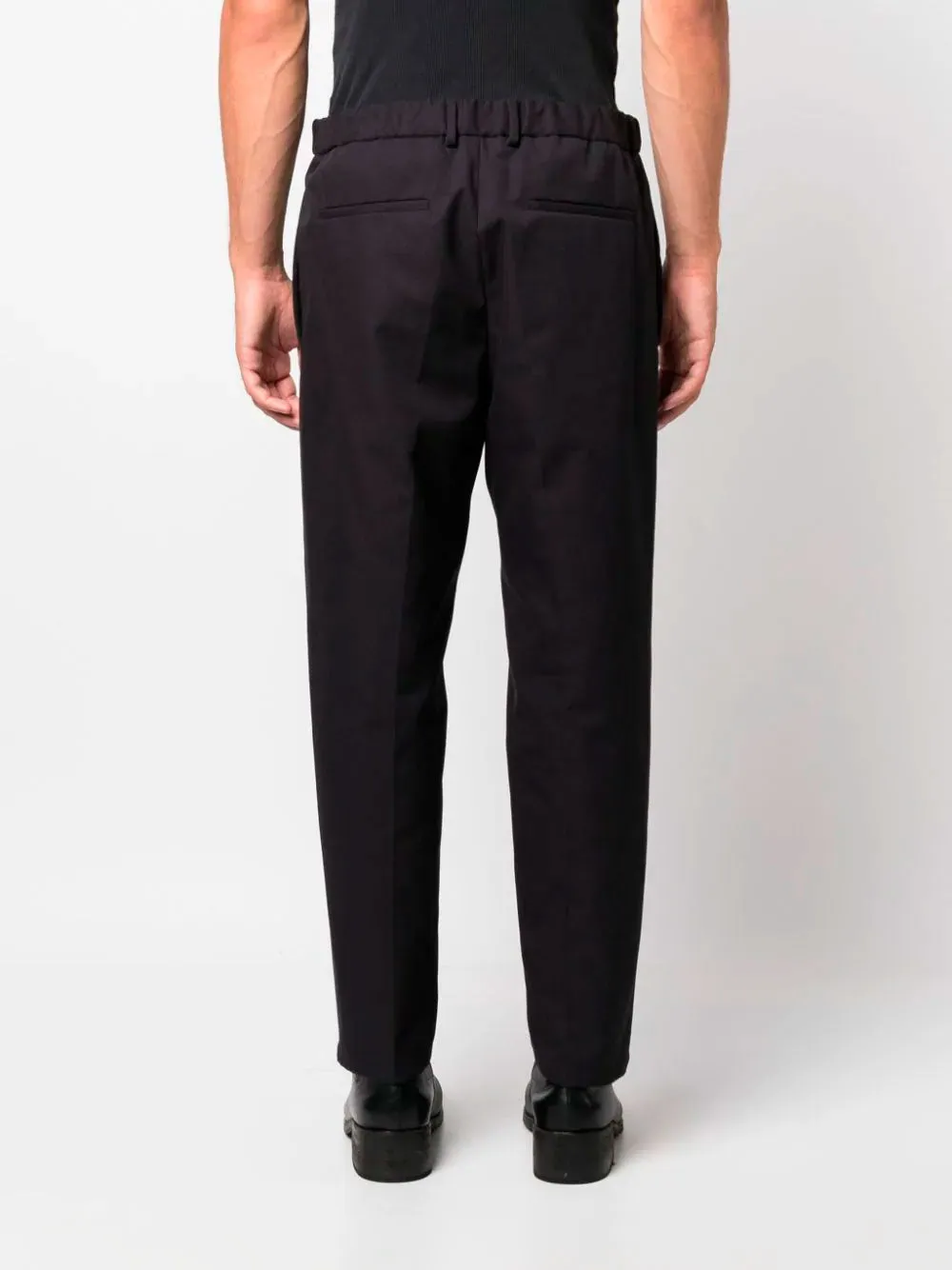 Straight-leg cotton trousers