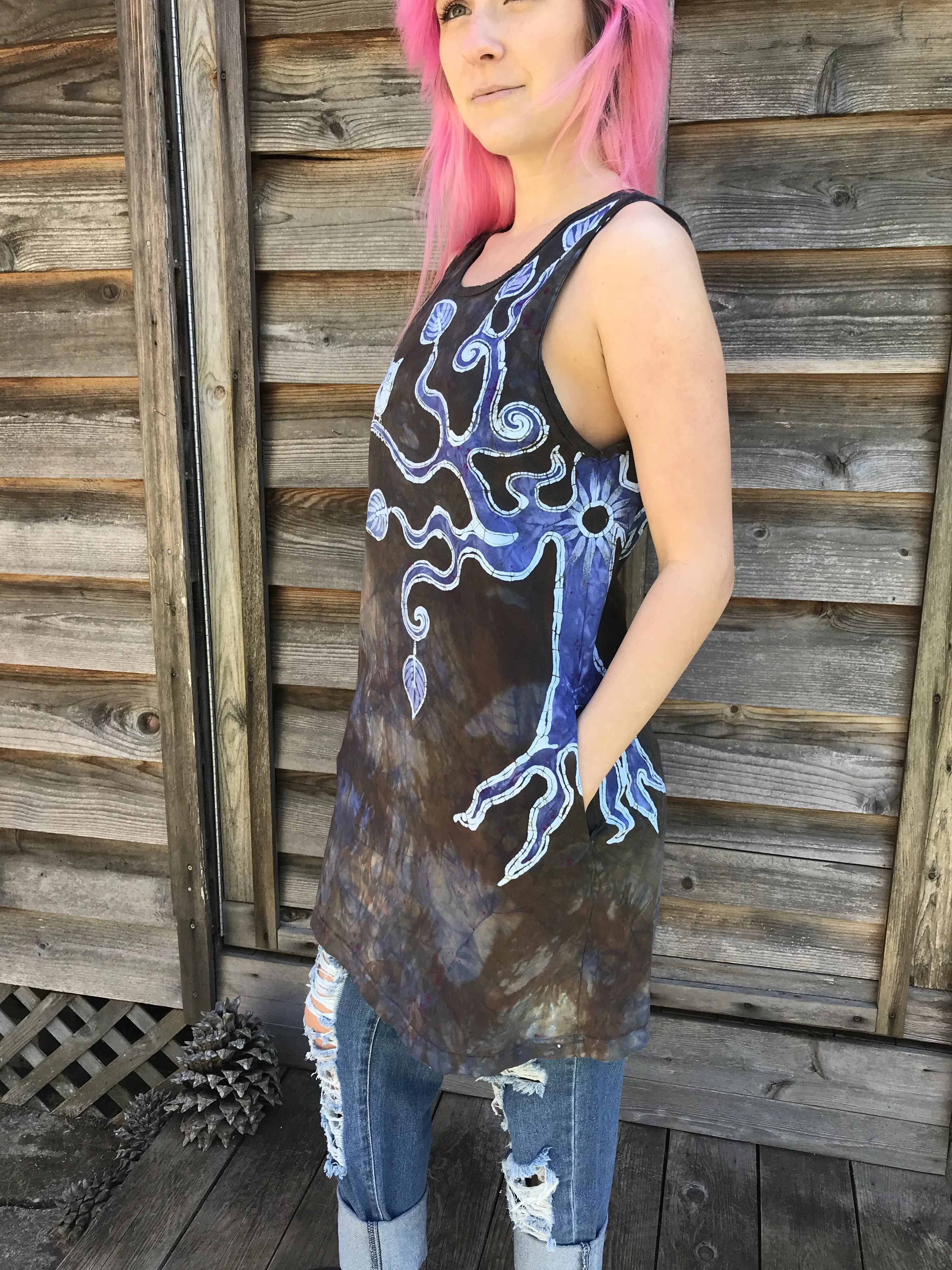 Summer Owl Dress in Earth