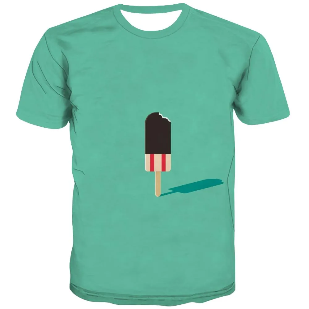 Sweet T-shirt Men Gourmet Tshirts Novelty Icecream T-shirts Graphic Colourful Tshirt Printed