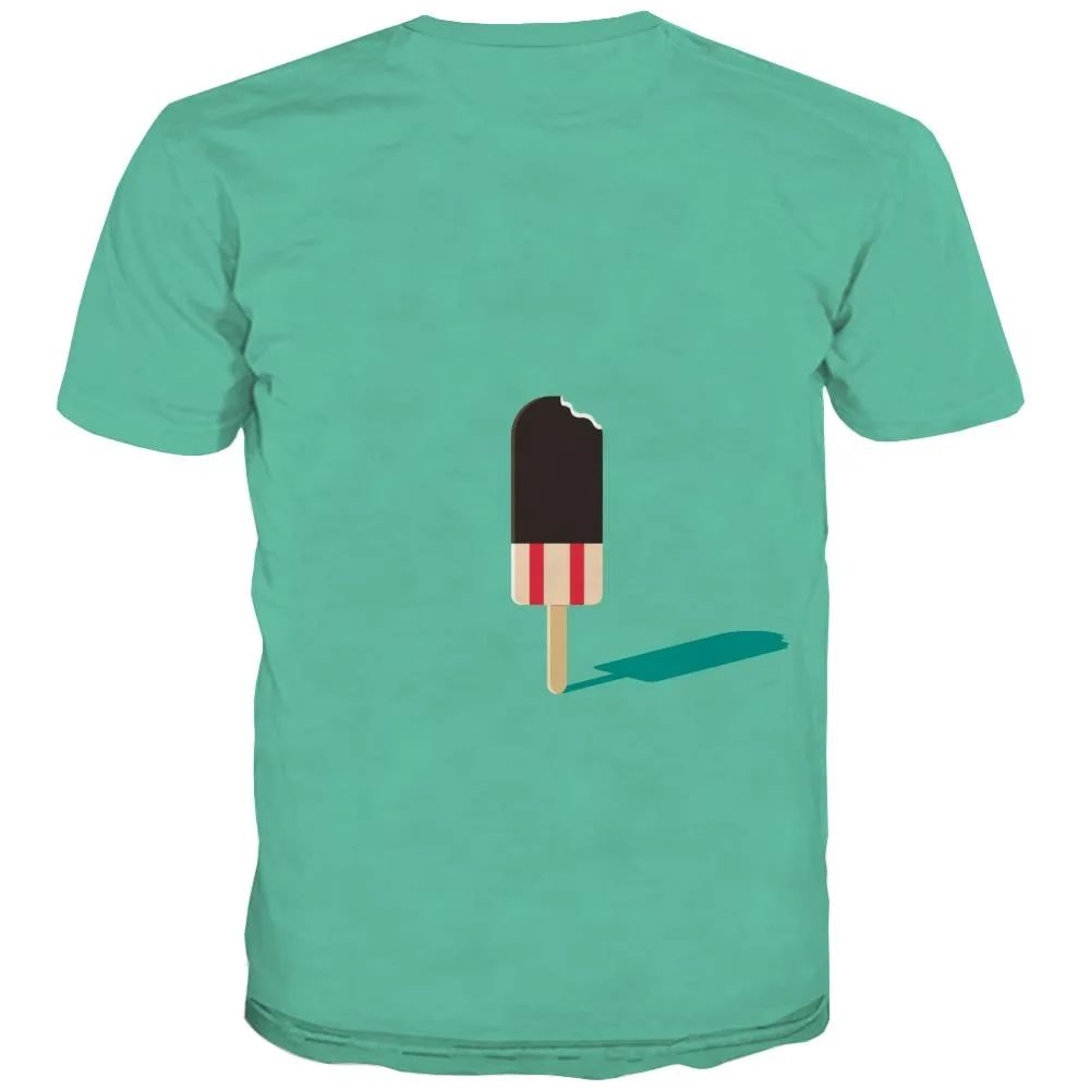 Sweet T-shirt Men Gourmet Tshirts Novelty Icecream T-shirts Graphic Colourful Tshirt Printed