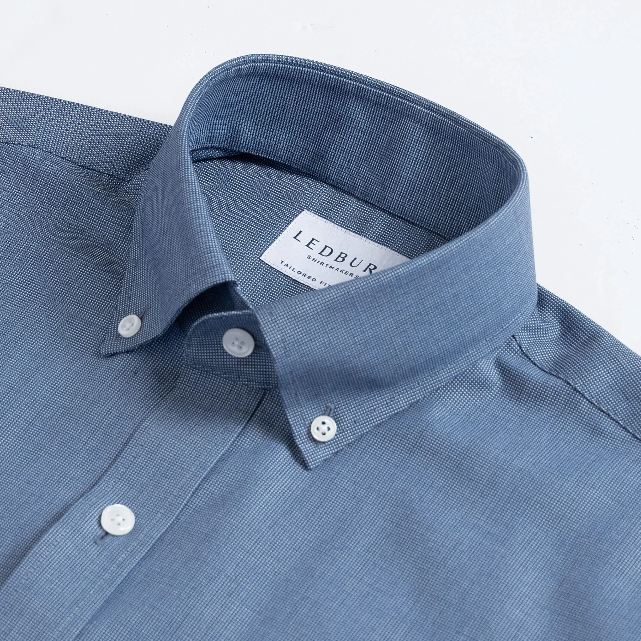 The Navy Evans Wrinkle Resistant Oxford Custom Shirt