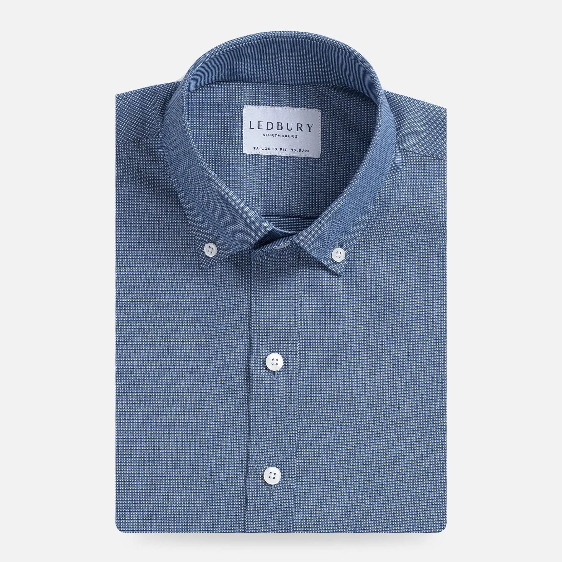 The Navy Evans Wrinkle Resistant Oxford Custom Shirt