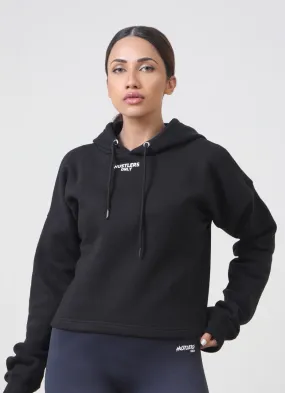 Training Cropped Hoodie - Black