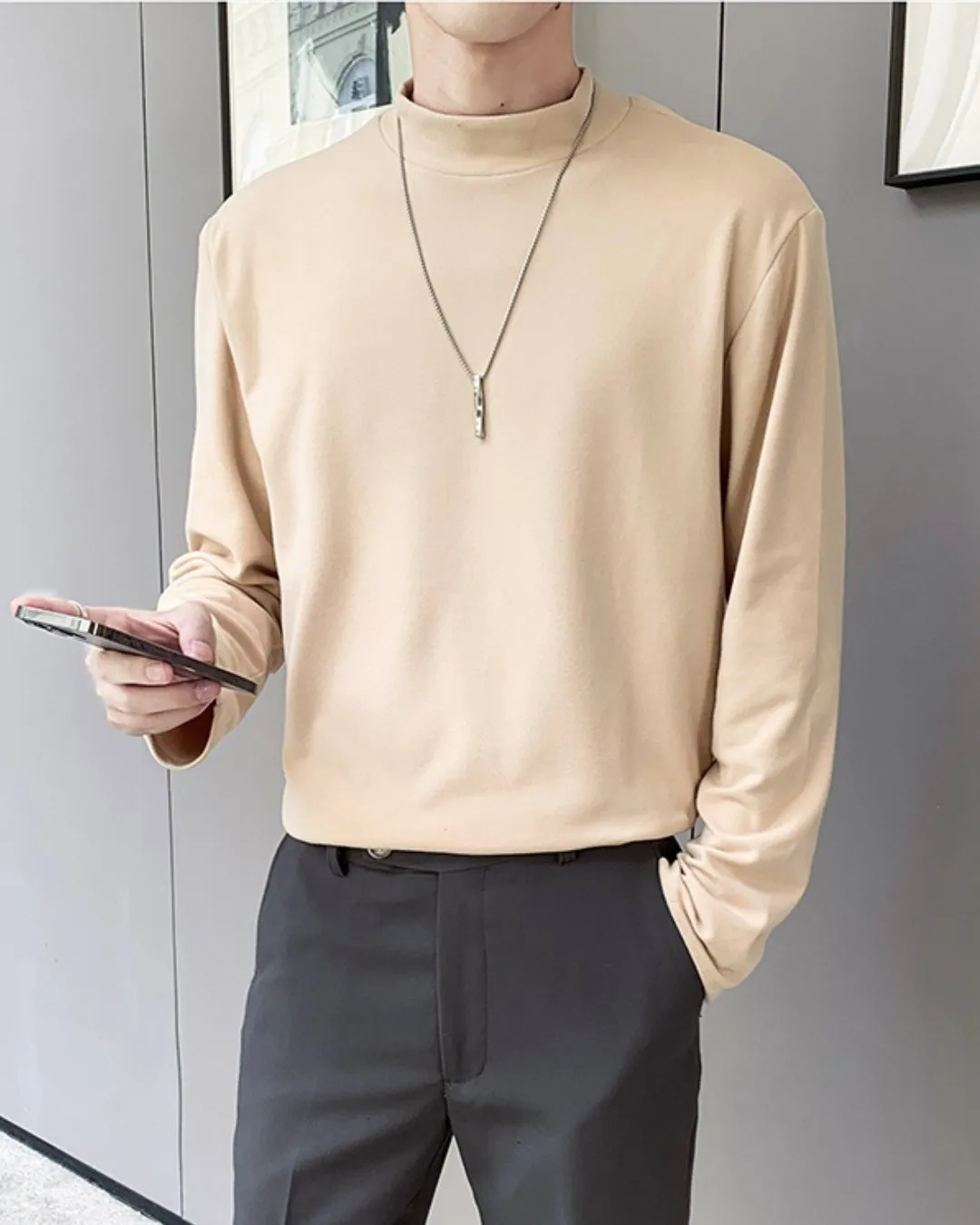 VELVET LONG SLEEVE T-SHIRT KBQ0502