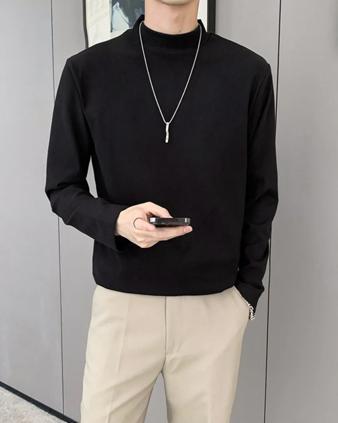 VELVET LONG SLEEVE T-SHIRT KBQ0502