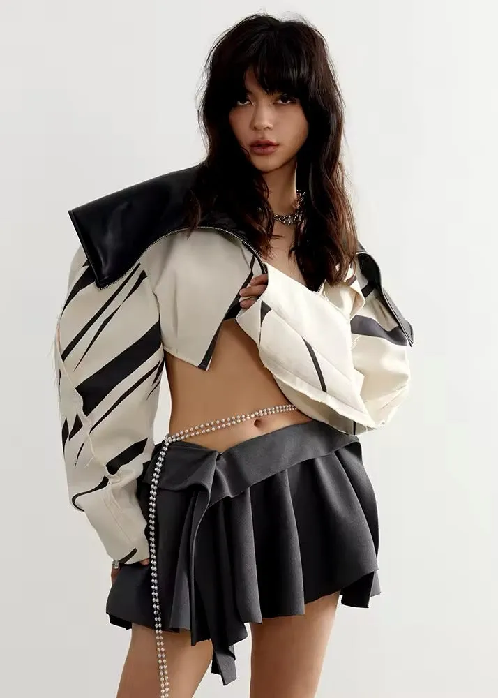 Vesna Puff Sleeve Cropped Jacket