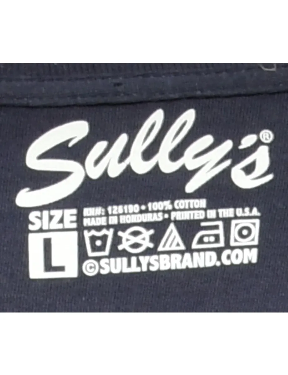 Vindicated Sullys Navy Printed T-shirt - L