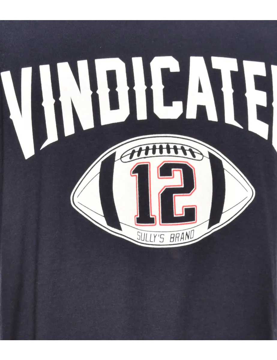 Vindicated Sullys Navy Printed T-shirt - L