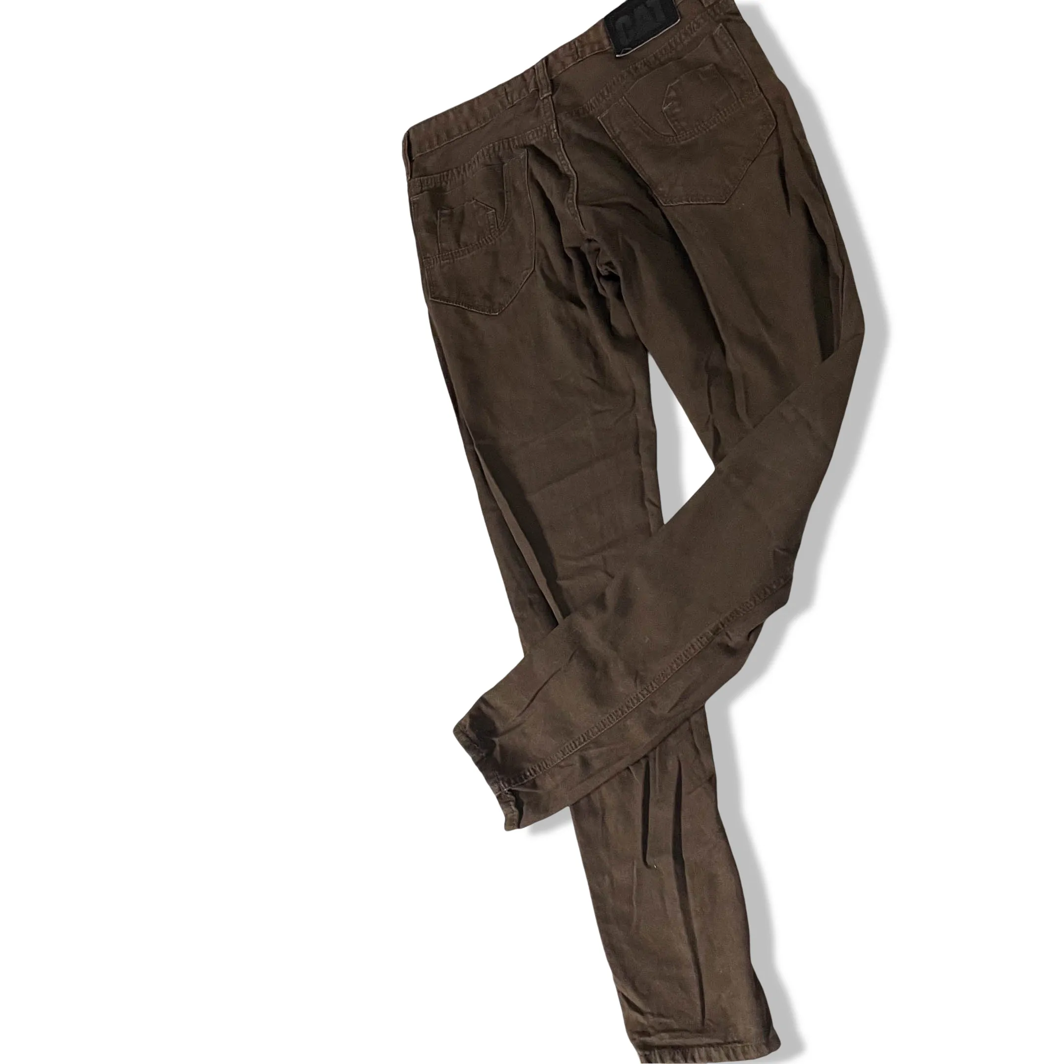 Vintage men's brown Caterpillar straight leg chinos trouser in L |SKU 3672