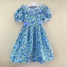 Vintage Sylvia Whyte Floral Dress Size 6