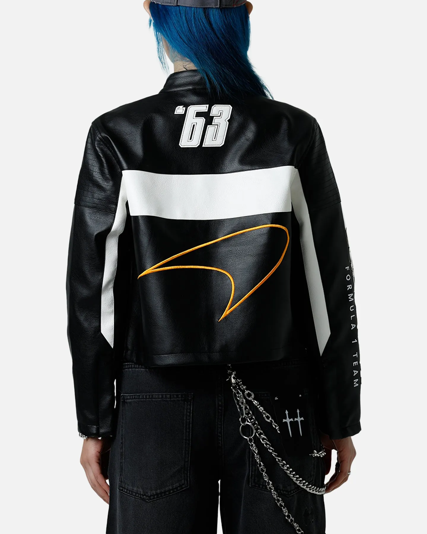 We Are The Wild Collective X Women's Mclaren 'Vegas Grad Prix 2024' Crop Racing Jacket Black