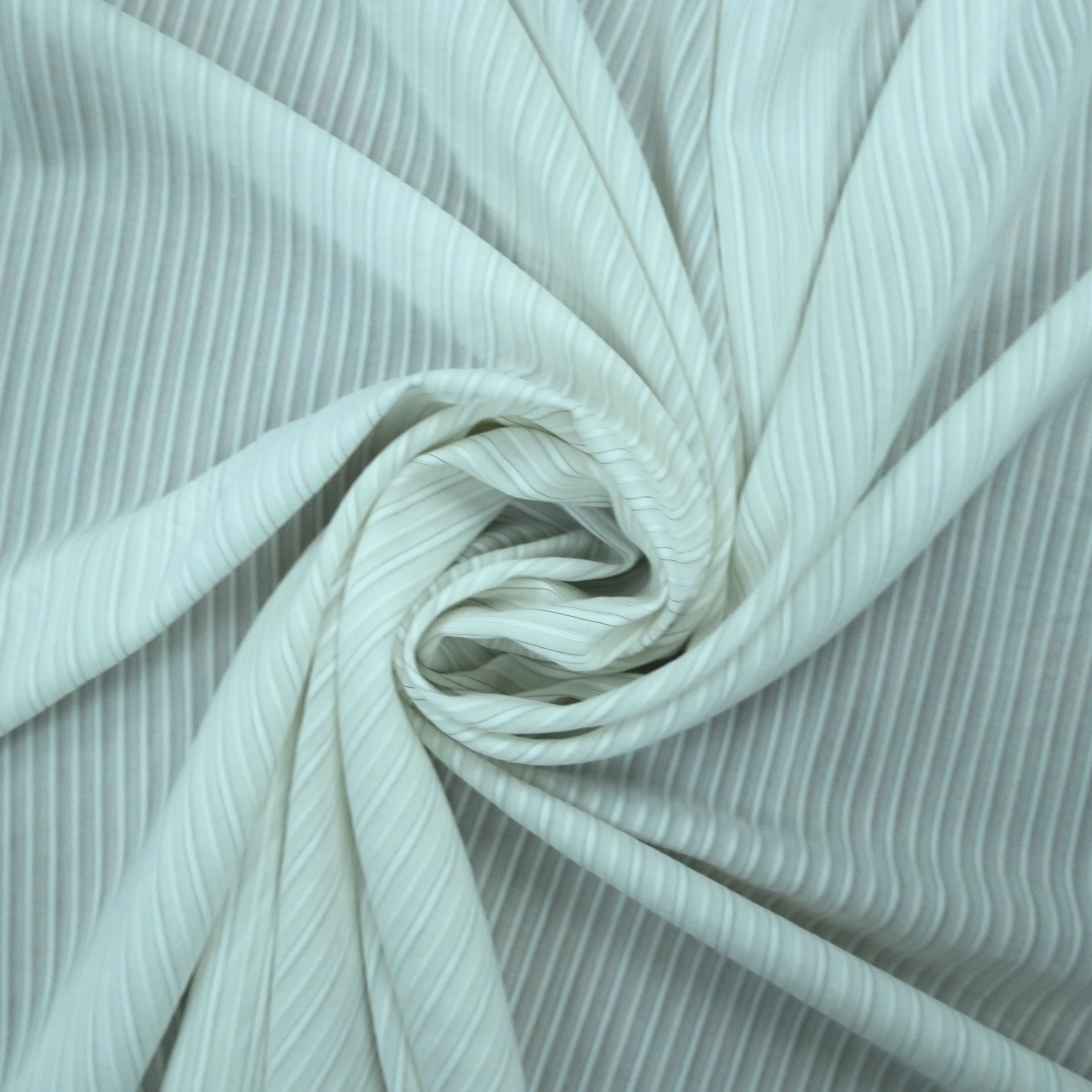 White Pinstripe Italian Cotton Shirt Loro Piana Fabric