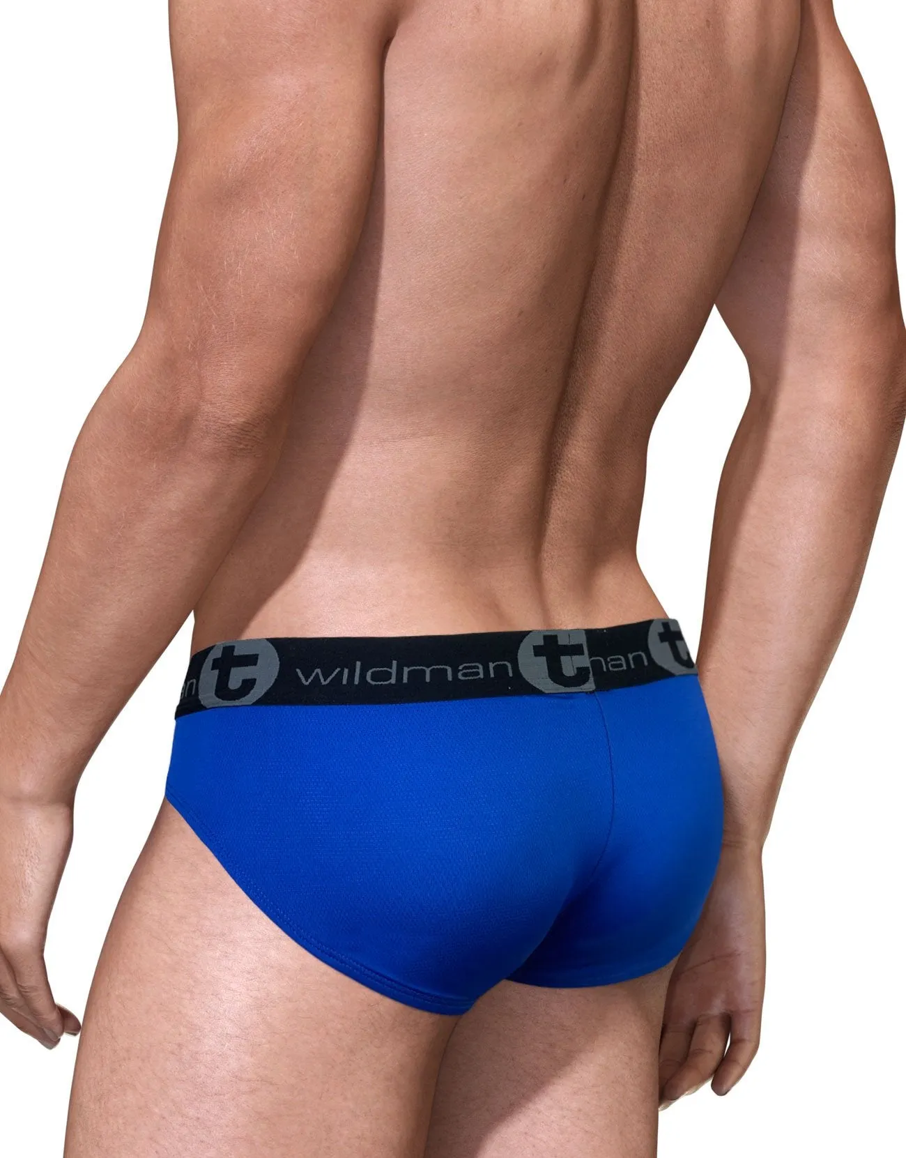 WildmanT BIG BOY POUCH MESH BRIEF ROYAL BLUE/WHITE