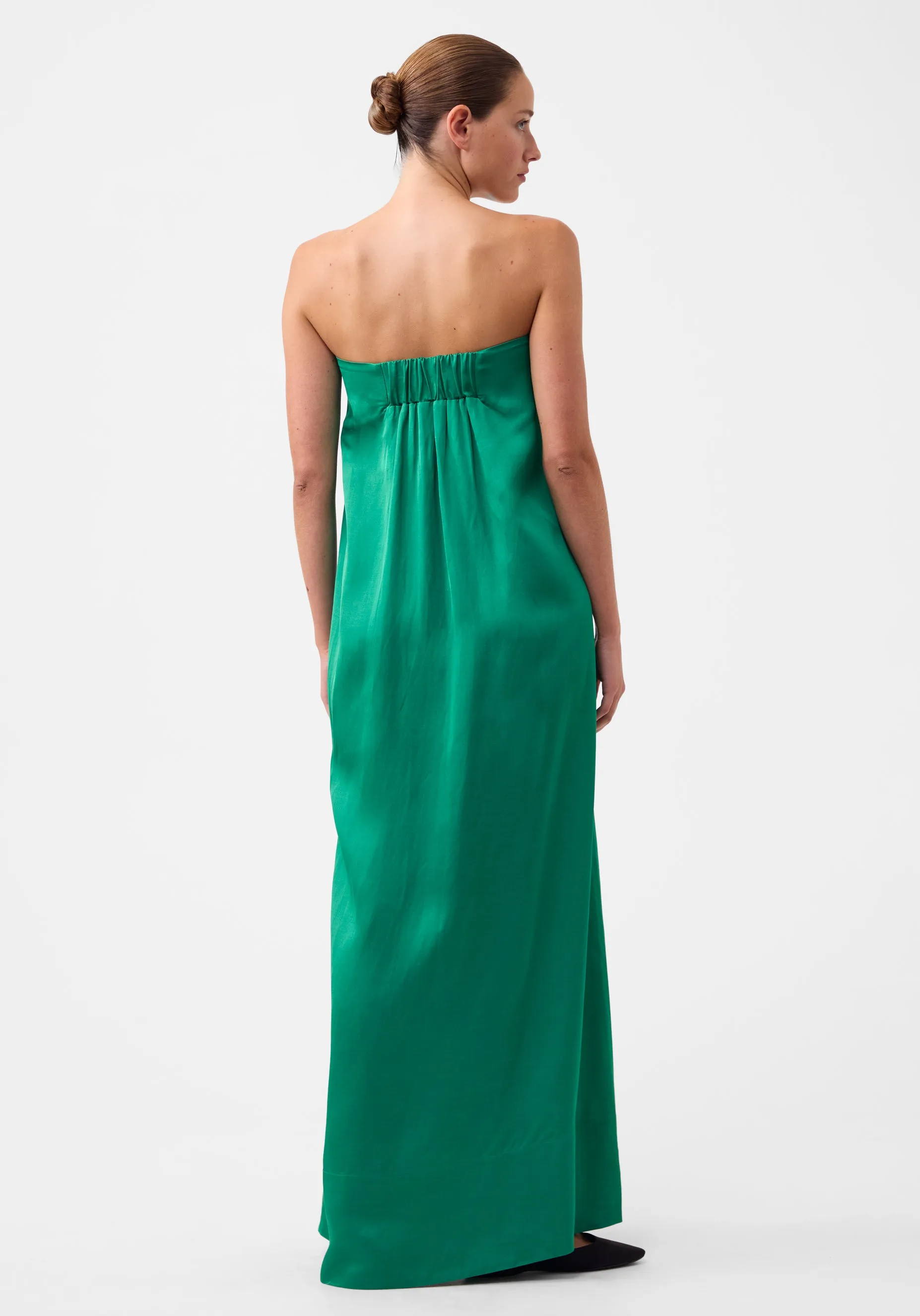 Willow Strapless Dress_Emerald