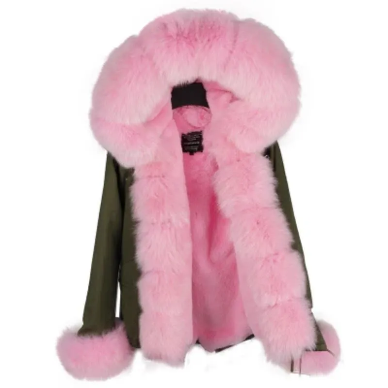 Women's Winter Casual Warm Slim Parka With Fox Fur