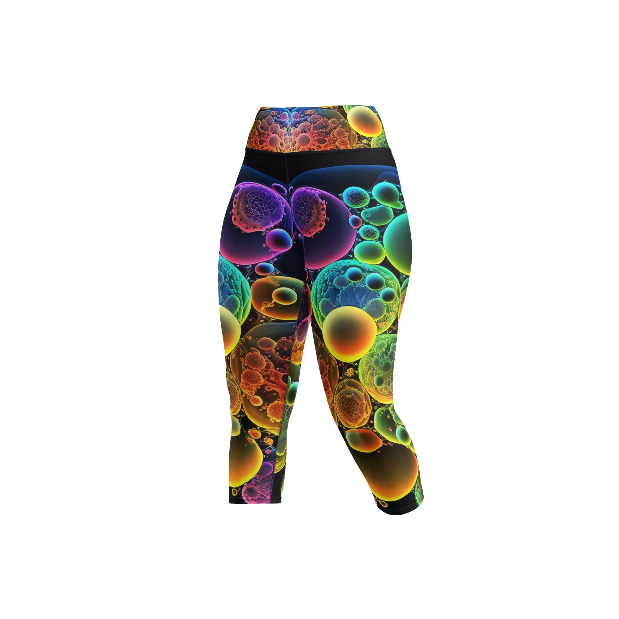 Yoga Capri Leggings Cellular Bubbles