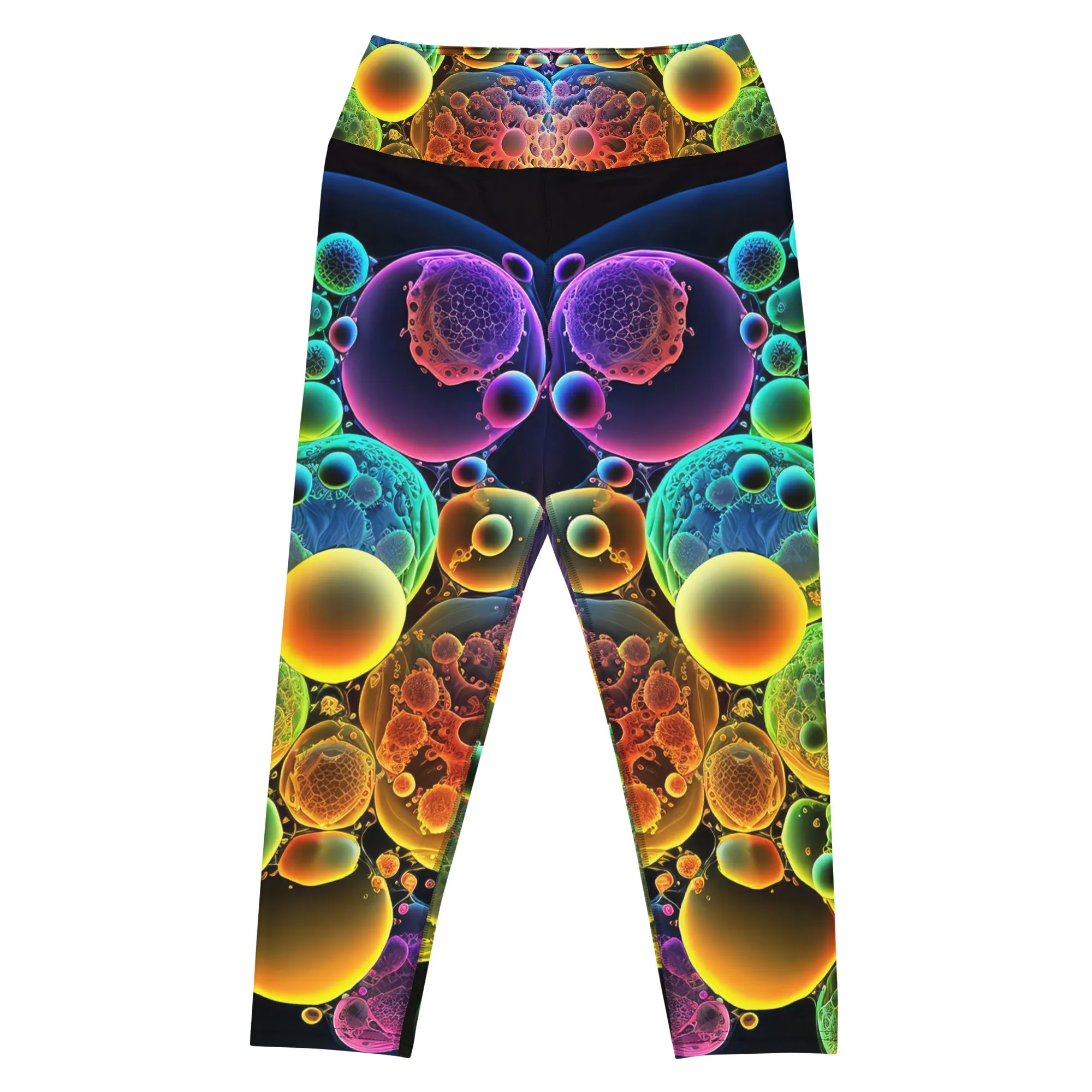 Yoga Capri Leggings Cellular Bubbles