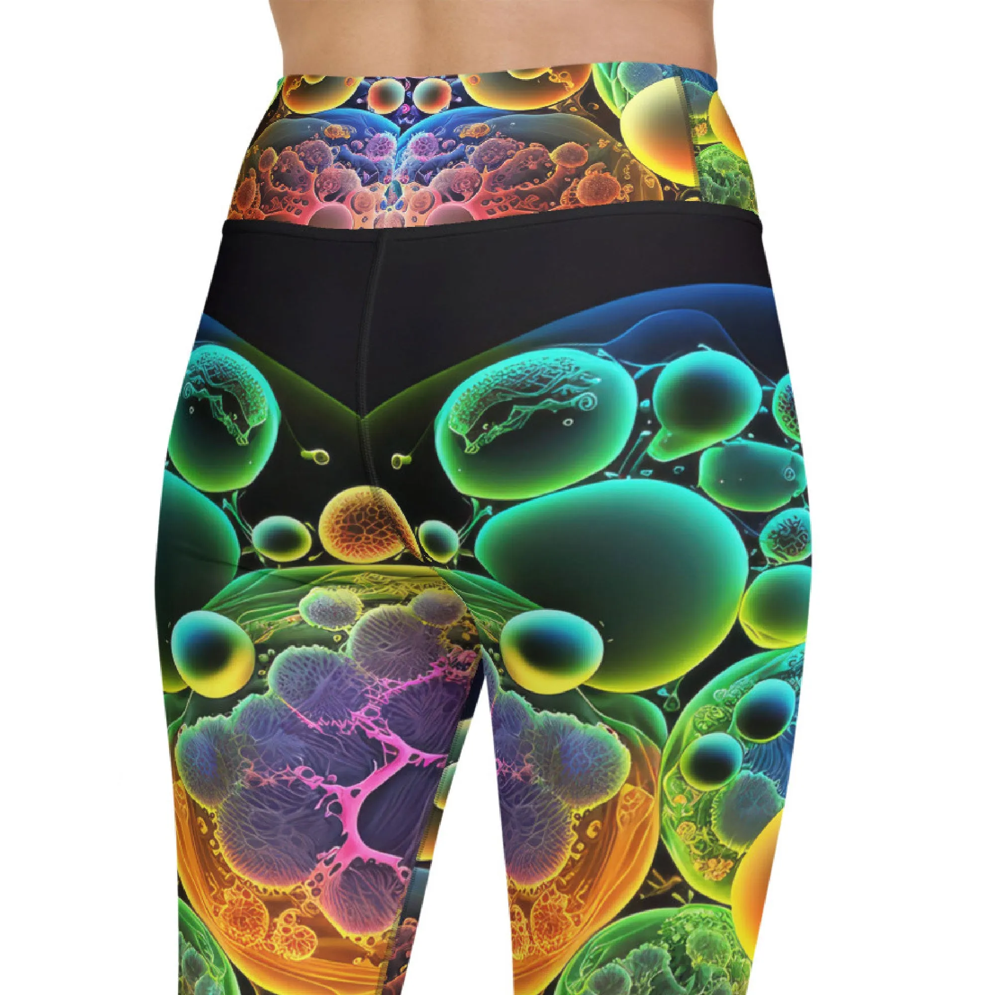 Yoga Capri Leggings Cellular Bubbles