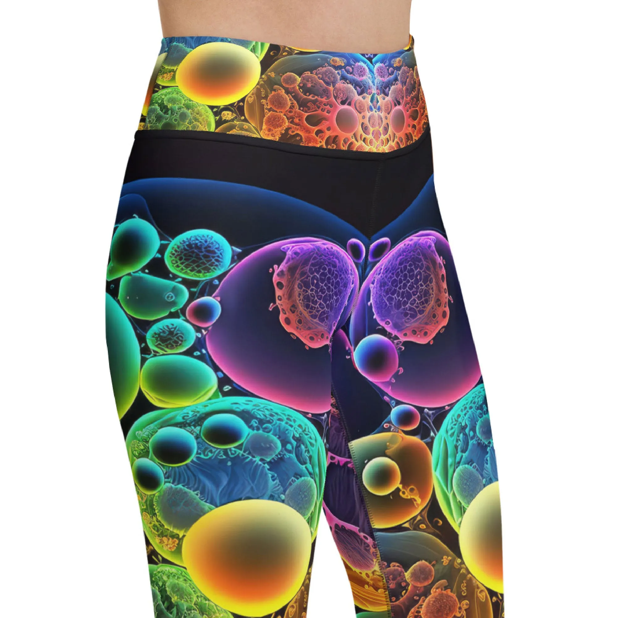 Yoga Capri Leggings Cellular Bubbles