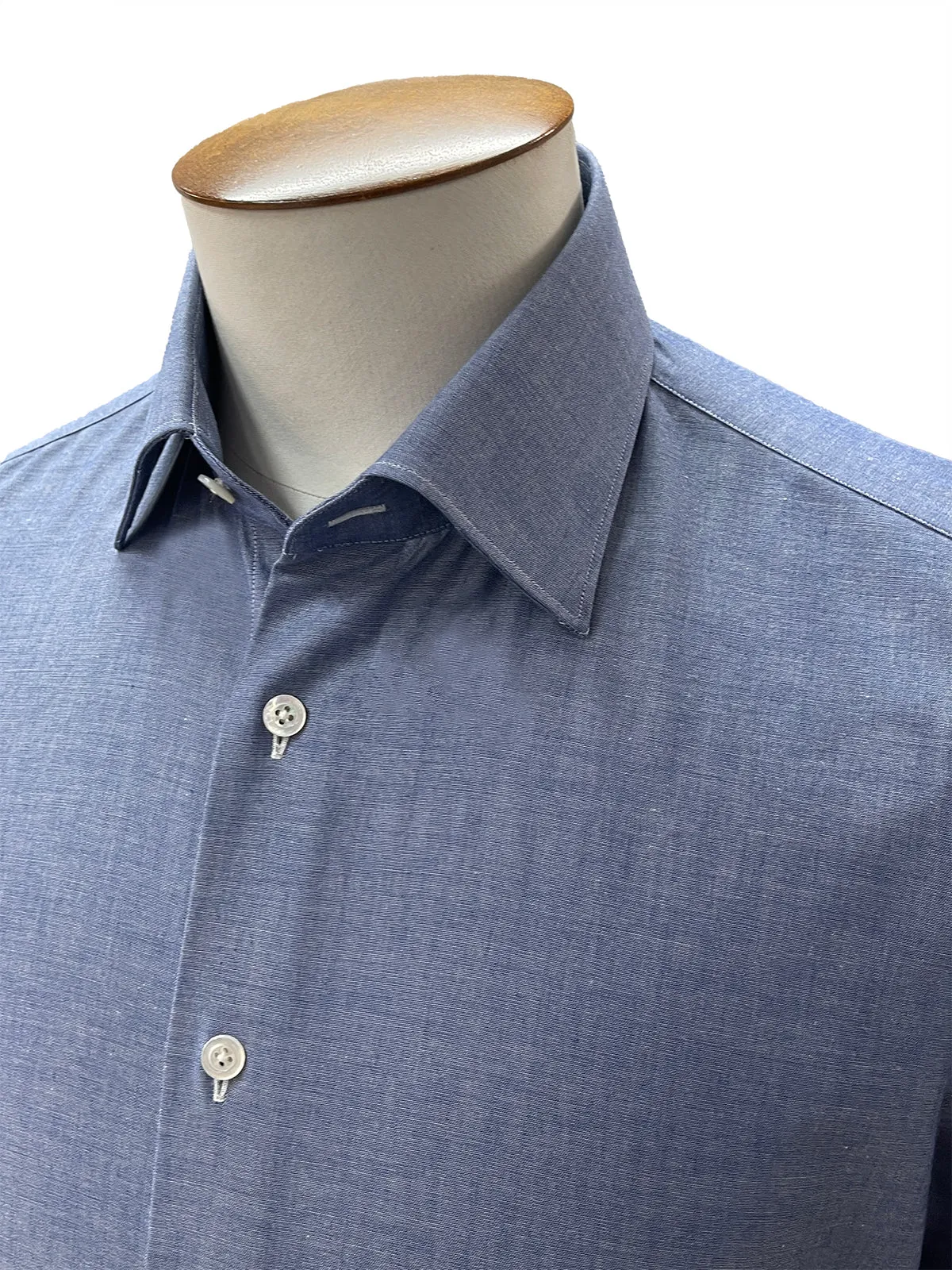 Zenith Blue Chambray Cutaway Collar Shirt