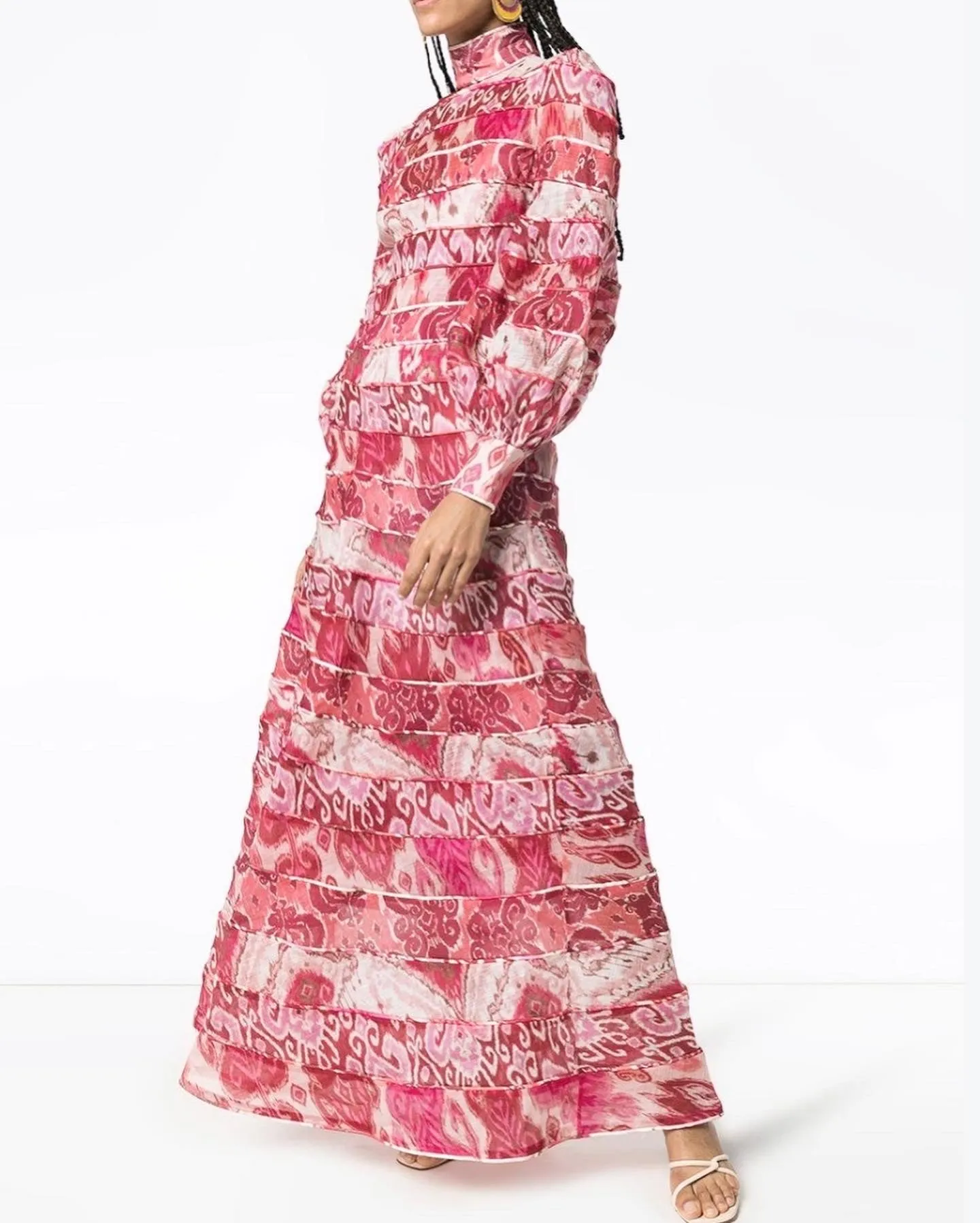 ZIMMERMANN Wavelength Long Sleeve Maxi Dress